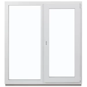 Окно пластиковое ПВХ Brusbox Aero двустворчатое 1160x1000 мм (ВхШ) однокамерный стеклопакет белый/белый в Новочебоксарске