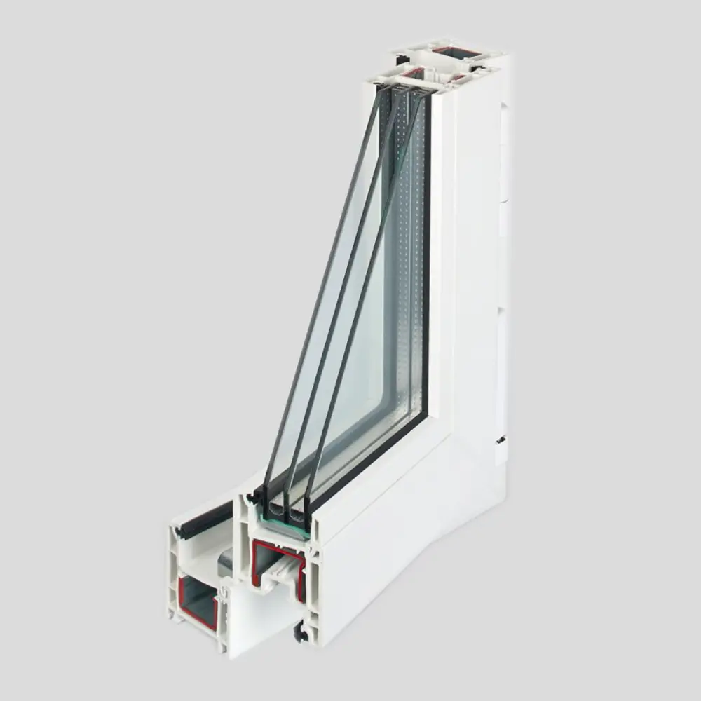 Пластиковое окно ПВХ ТРИ ОКНА одностворчатое глухое 600x700мм (ВxШ) двухкамерный стеклопакет цвет белый на Новочебоксарске