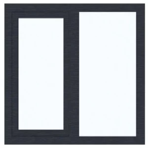 Пластиковое окно ПВХ одностворчатое 1200x1000 мм (ВхШ) двухкамерный стеклопакет белый/серый в Новочебоксарске