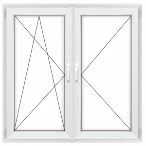 Окно ПВХ Rehau Grazio 70 Размер1500*1100 двухстворчатое 110х150см внутренний двухкамерный в Новочебоксарске