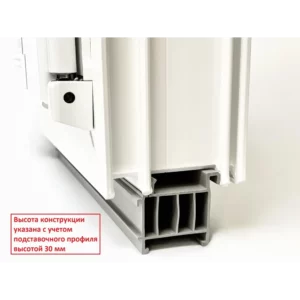 Пластиковое окно ПВХ Veka WHS глухое 1200x800мм двухкамерный стеклопакет цвет белый в Новочебоксарске