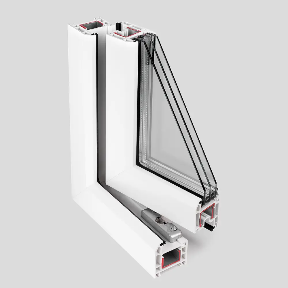 Пластиковое окно ПВХ ТРИ ОКНА фрамуга 500x500мм (ВxШ) однокамерный стеклопакет белый в Новочебоксарске — изображение 3