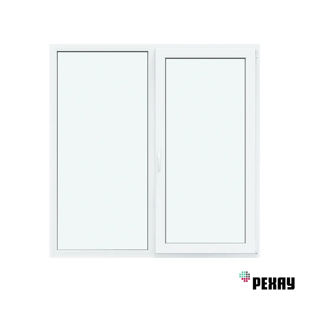 Окно пластиковое ПВХ Рехау Blitz 1100x1200мм (ВхШ) двухстворчатое глухое левое/поворотно-откидное правое однокамерный стеклопакет цвет белый в Новочебоксарске — изображение 6