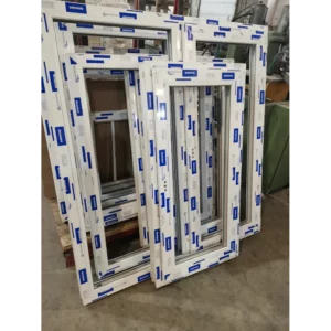 Пластиковое окно ПВХ Brusbox Aero двустворчатое 1100x1600мм (ВхШ) двухкамерный стеклопакет белый в Новочебоксарске