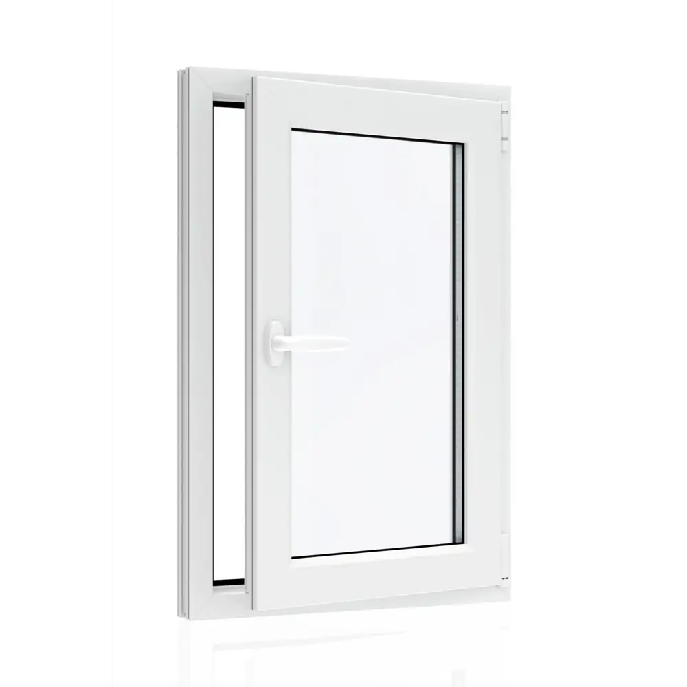 Пластиковое Окно ПВХ VEKA WHS 60 одностворчатое ширина 70 х высота 130 см поворотно-откидное с ручкой слева Rhapsody однокамерный стеклопакет в Новочебоксарске