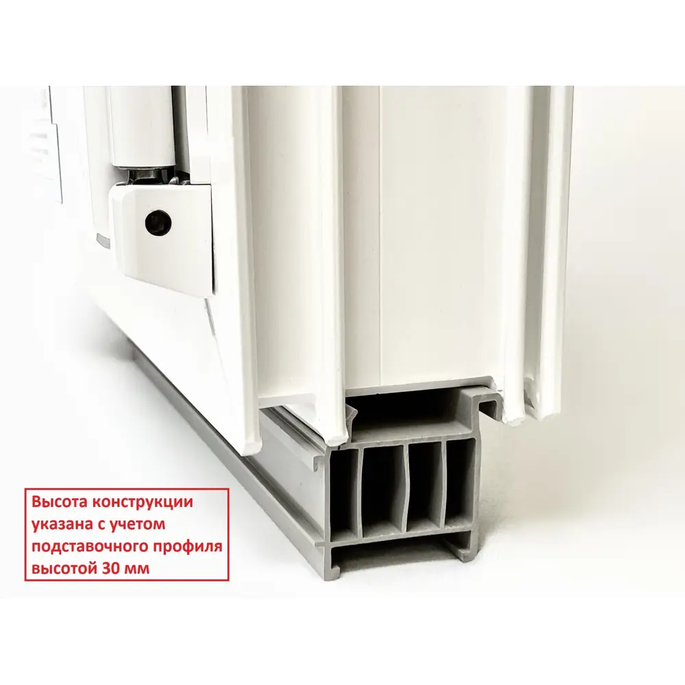 Пластиковое окно ПВХ Рехау 450x650см (ВхШ) одностворчатое фрамуга цвет белый/серый антрацит на Новочебоксарске — изображение 5