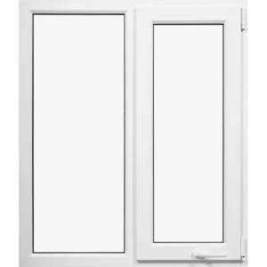 Окно пластиковое ПВХ VEKA двустворчатое 1410x1450 мм (ВxШ) двуxкамерный стеклопакет белый в Новочебоксарске
