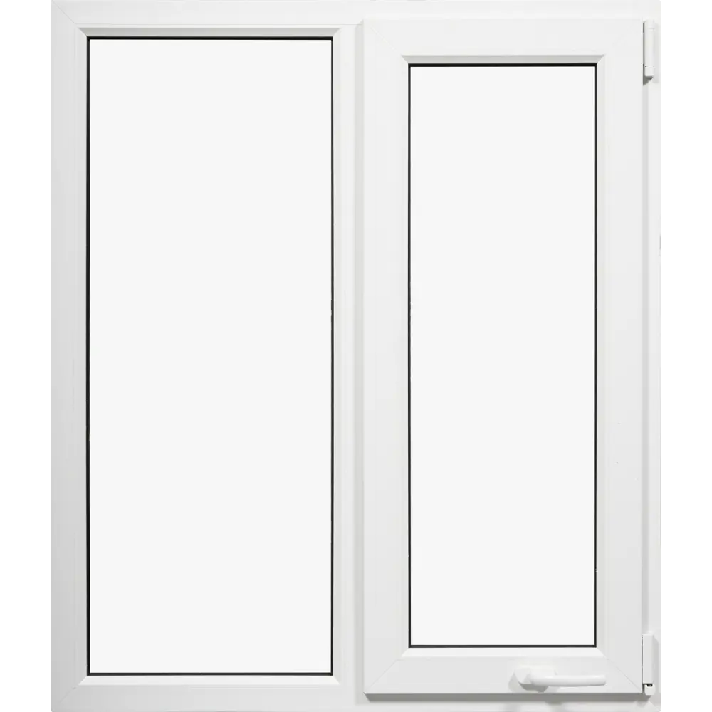 Окно пластиковое ПВХ VEKA двустворчатое 1410x1450 мм (ВxШ) двуxкамерный стеклопакет белый в Новочебоксарске