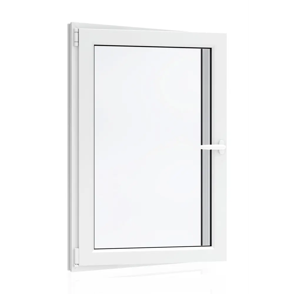 Окно ПВХ одностворчатое VEKA WHS 72 ширина 80 х высота 100 см поворотно-откидное с ручкой Rhapsody энергосберегающий двухкамерный стеклопакет на Новочебоксарске
