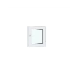Окно ПВХ одностворчатое поворотно-откидное левое 65х60см Wintech Isotech 530 двухкамерный стеклопакет Серый антрацит в Новочебоксарске