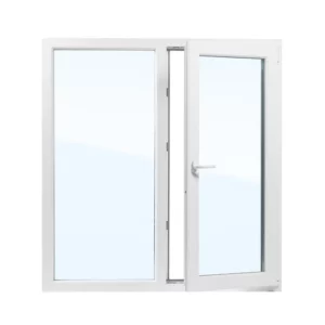 Пластиковое окно ПВХ VEKA одностворчатое 1400x1300 мм (ВхШ) двухкамерный стеклопакет белый (с двух сторон) в Новочебоксарске