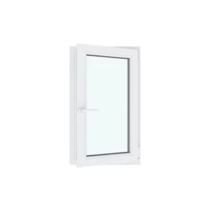 Окно ПВХ одностворчатое поворотно-откидное левое 90х60см Wintech Isotech 530 однокамерный стеклопакет Золотистый дуб в Новочебоксарске (в Юго-Западном районе)