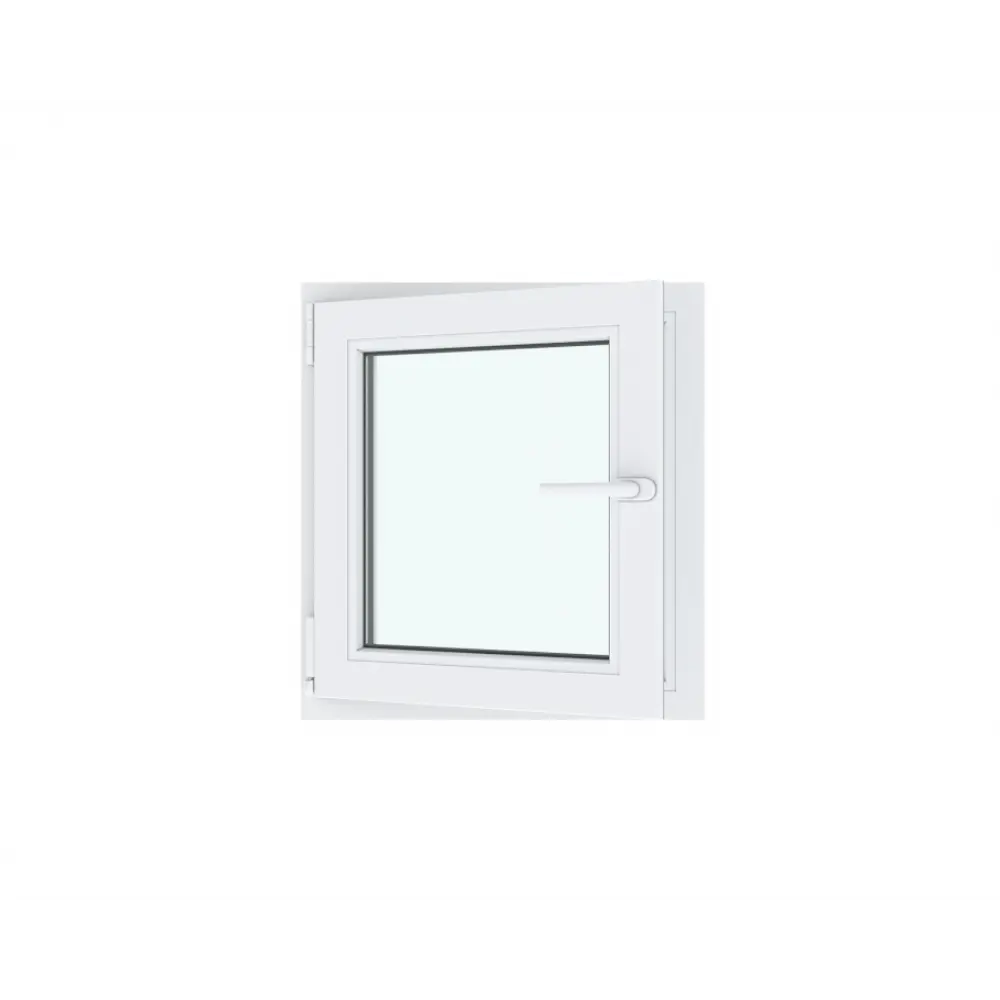 Окно ПВХ одностворчатое поворотно-откидное левое 90х60см Wintech Isotech 530 однокамерный стеклопакет Золотистый дуб в Новочебоксарске (в Юго-Западном районе) — изображение 3