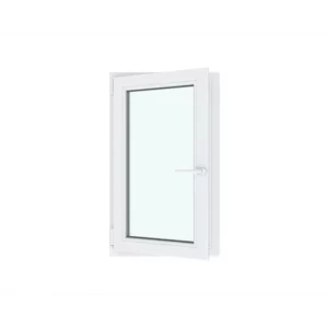 Окно ПВХ одностворчатое поворотно-откидное правое 90х60см Wintech Isotech 530 однокамерный стеклопакет Золотистый дуб в Новочебоксарске