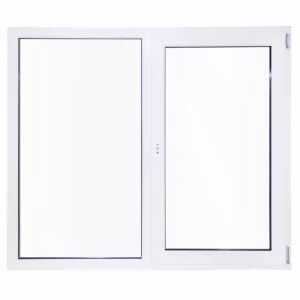Окно ПВХ WHS двустворчатое 1400x1400 мм (ВхШ) двухкамерный стеклопакет белый (с двух сторон) в Новочебоксарске