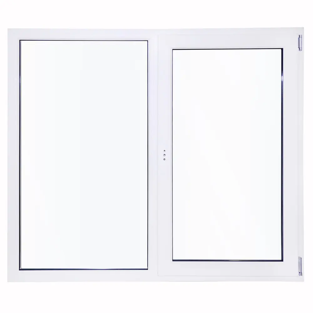 Окно ПВХ WHS двустворчатое 1400x1400 мм (ВхШ) двухкамерный стеклопакет белый (с двух сторон) в Новочебоксарске