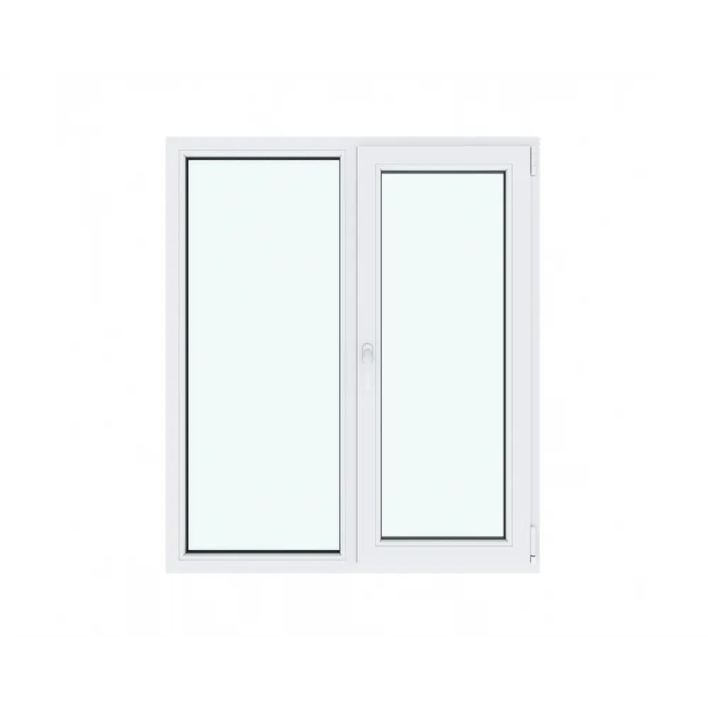 Пластиковое окно ТРИ ОКНА ПВХ левое глухое/правое поворотно-откидное 140x120см двухкамерный белый в Новочебоксарске — изображение 2