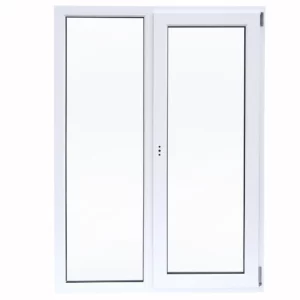 Окно пластиковое ПВХ VEKA двустворчатое 1170x1000 мм (ВхШ) однокамерный стеклопакет белый/темный дуб в Новочебоксарске