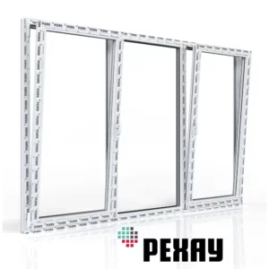 Пластиковое окно ПВХ Рехау Blitz 1200x1200мм (ВхШ) двухстворчатое правое двухкамерный стеклопакет белое в Новочебоксарске