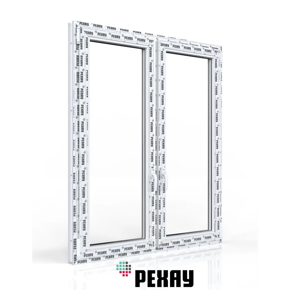 Пластиковое окно ПВХ Рехау двухстворчатое глухое левое/ поворотное-откидное правое 1500x1100мм (ВхШ) двухкамерный стеклопакет антрацитово-серый/белый в Новочебоксарске — изображение 5