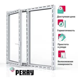 Пластиковое окно ПВХ Рехау одностворчатое 800x700мм (ВхШ) двухкамерный стеклопакет антрацитово-серый/белый в Новочебоксарске