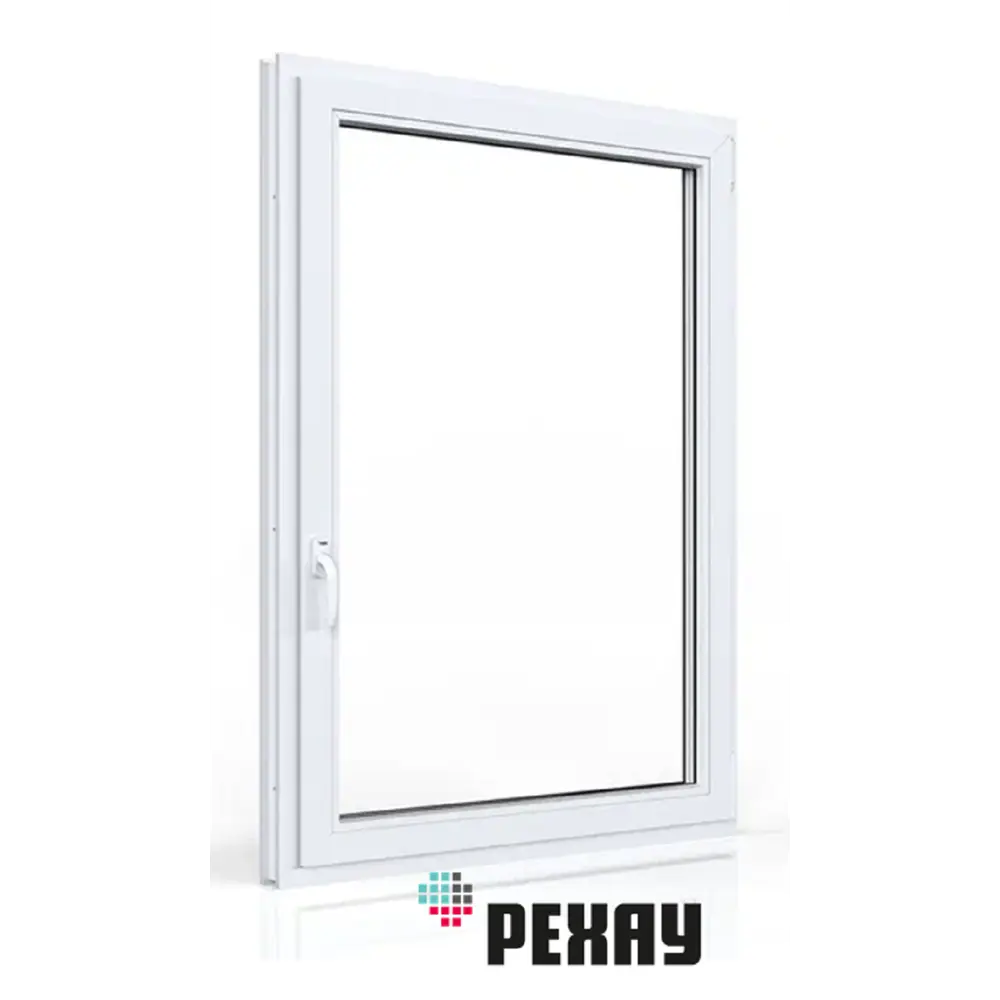 Пластиковое окно ПВХ Рехау Blitz двухстворчатое 800x1200мм поворотно-откидное левое/глухое правое двухкамерный стеклопакет белый Новочебоксарске — изображение 7