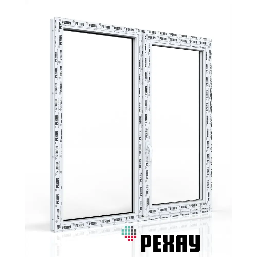 Пластиковое окно ПВХ Рехау двухстворчатое 1150x1300мм (ВхШ) двухкамерный стеклопакет белый/темный дуб в Новочебоксарске — изображение 3