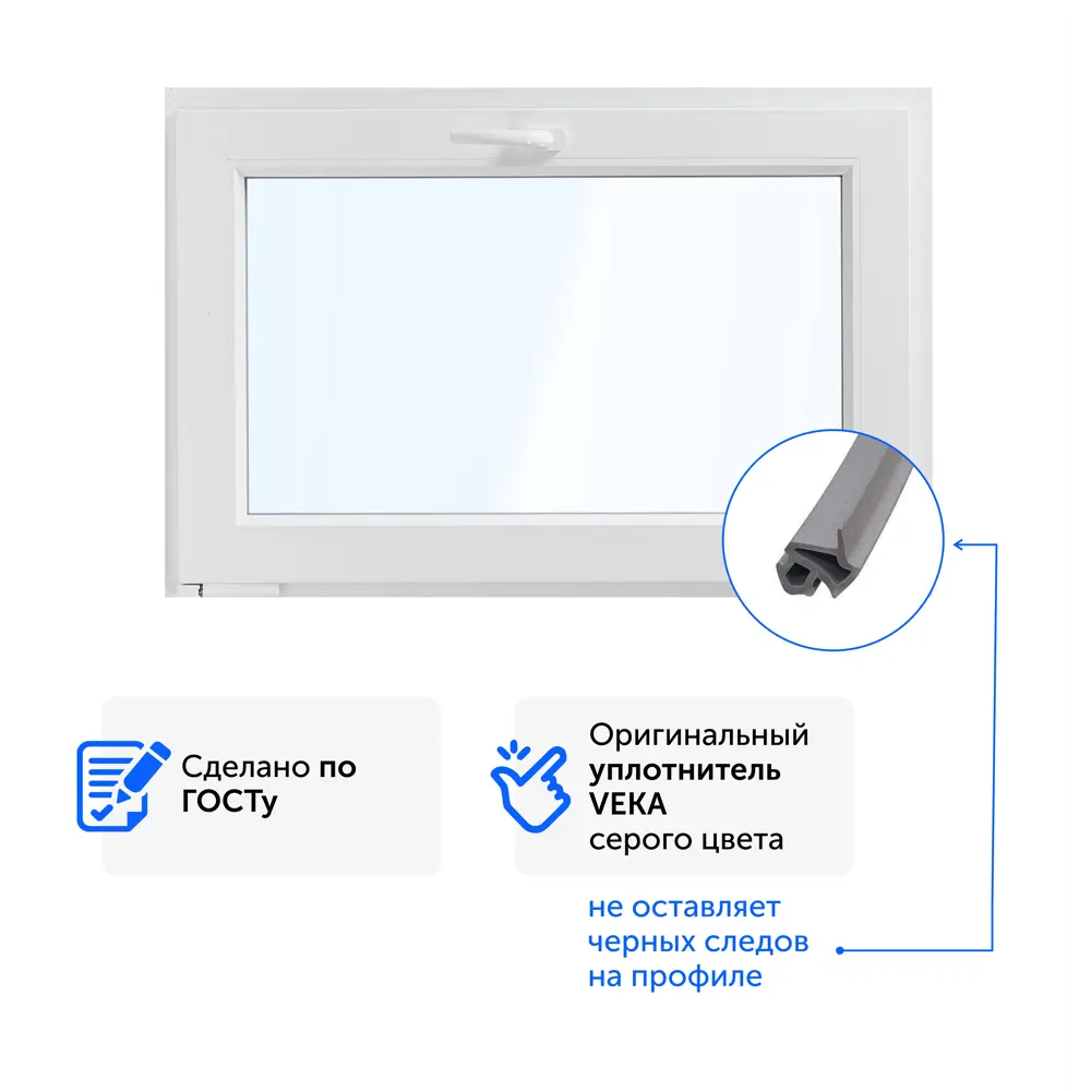 Пластиковое окно ПВХ ТРИ ОКНА глухое 600x500мм однокамерный стеклопакет цвет белый Новочебоксарск в Новочебоксарске — изображение 5