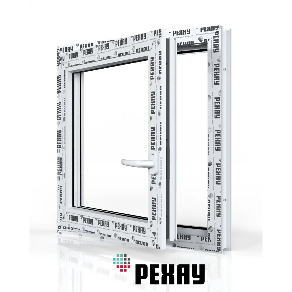 Пластиковое окно ПВХ Рехау Blitz 1000x1000мм (ВхШ) одностворчатое поворотно-откидное левое двухкамерный стеклопакет белый/золотой дуб в Новочебоксарске — изображение 6