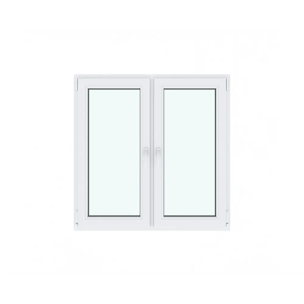 Пластиковое окно ТРИ ОКНА ПВХ левое поворотное/правое поворотно-откидное 120x120см двухкамерный белый в Новочебоксарске