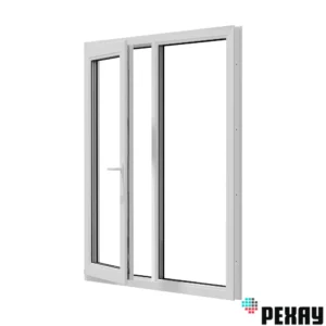 Пластиковое окно ПВХ Рехау Blitz 1100x1200мм (ВхШ) двухстворчатое поворотно-откидное левое/глухое правое однокамерный стеклопакет цвет белый в Новочебоксарске