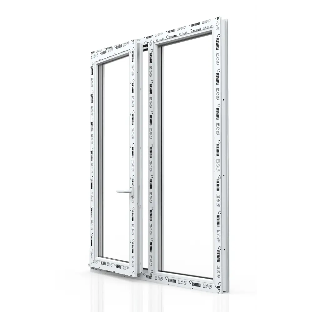 Пластиковое окно ПВХ 70 Рехау Grazio 1300x1200мм (ВхШ) двухстворчатое левое двухкамерное белое + москитная сетка в Новочебоксарске — изображение 4