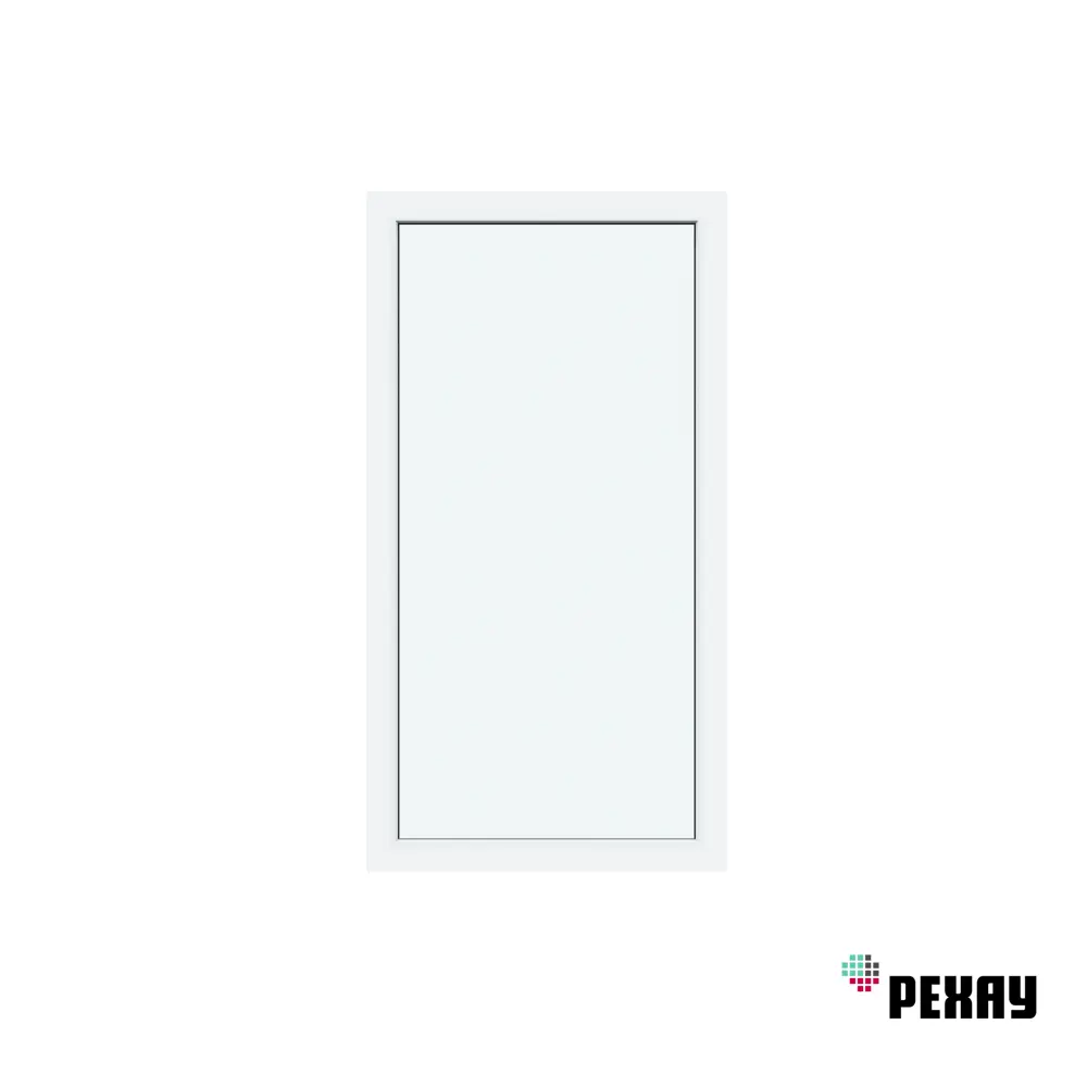 Окно ПВХ глухое 110x70см Рехау Blitz двухкамерный стеклопакет в Новочебоксарске