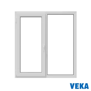 Окно пластиковое ПВХ Veka WHS 1200x1000мм (ВхШ) двухстворчатое поворотно-откидное левое/глухое правое двухкамерный стеклопакет цвет белый в Новочебоксарске