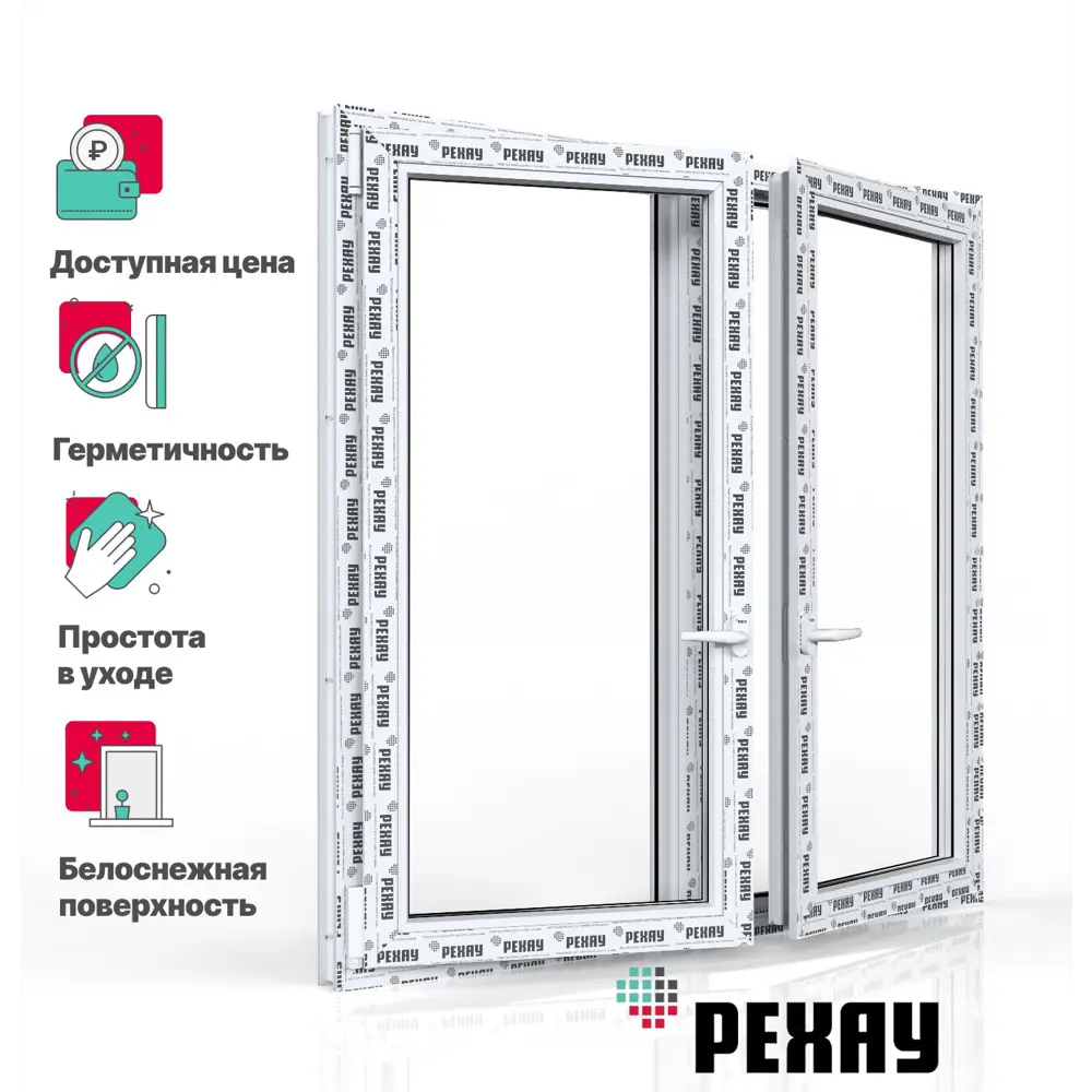 Окно пластиковое ПВХ Veka WHS 1200x1000мм (ВхШ) двухстворчатое поворотно-откидное левое/глухое правое двухкамерный стеклопакет цвет белый в Новочебоксарске — изображение 4