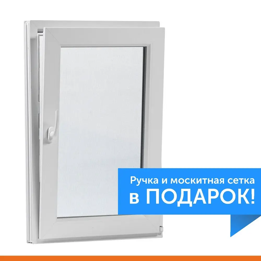 Пластиковое окно ПВХ Рехау Blitz 1000x2000мм (ВхШ) трехстворчатое глухое/поворотно-откидное левое/глухое однокамерный стеклопакет цвет белый в Новочебоксарске (в Юго-Западном районе) — изображение 5