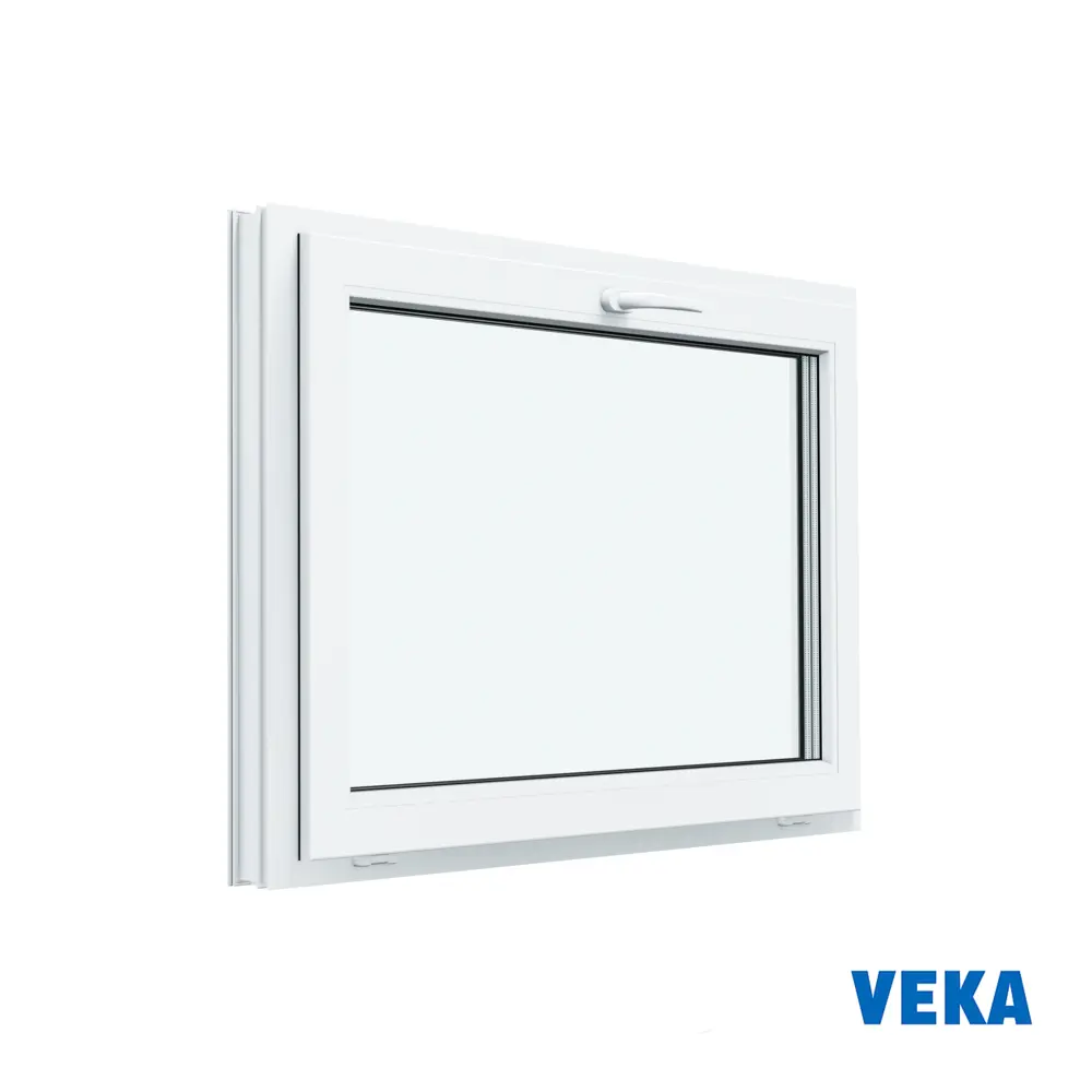 Окно пластиковое ПВХ Veka WHS 600x900мм (ВхШ) фрамуга однокамерный стеклопакет цвет белый Новочебоксарске