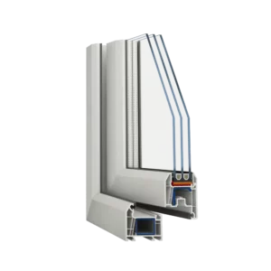 Пластиковое окно ПВХ VEKA 1250x1100мм (ВхШ) двухстворчатое однокамерный стеклопакет белый (с двух сторон) в Новочебоксарске