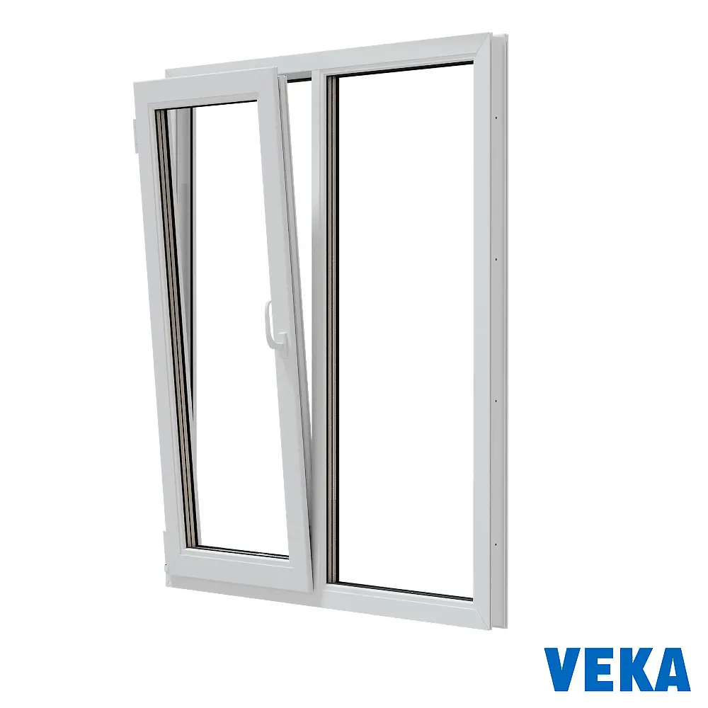 Окно пластиковое ПВХ Veka WHS 1200x1000мм (ВхШ) двухстворчатое поворотно-откидное левое/глухое правое однокамерный стеклопакет цвет белый в Новочебоксарске — изображение 3