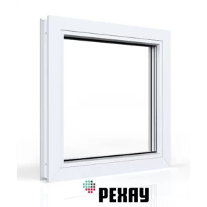 Пластиковое окно ПВХ Рехау Blitz 800x800мм (ВхШ) глухое однокамерный стеклопакет цвет белый в Новочебоксарске