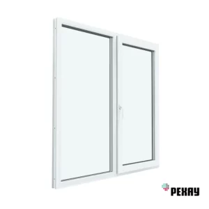 Окно пластиковое ПВХ Рехау Blitz 1000x1200мм (ВхШ) двухстворчатое глухое левое/поворотно-откидное правое однокамерный стеклопакет цвет белый в Новочебоксарске