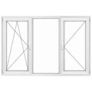 Окно ПВХ Rehau_Grazio_Размер2000*1200 трехстворчатое 120х200см внутренний двухкамерный в Новочебоксарске