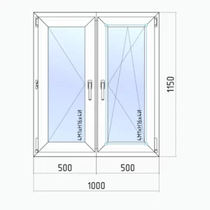 Пластиковое окно ПВХ Veka WHS глухое 1100x600мм двухкамерный стеклопакет цвет белый в Новочебоксарске