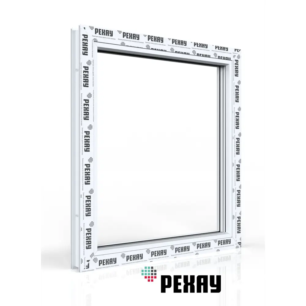 Пластиковое окно ПВХ Рехау глухое 800x600мм (ВхШ) двухкамерный стеклопакет антрацитово-серый/белый в Новочебоксарске — изображение 3