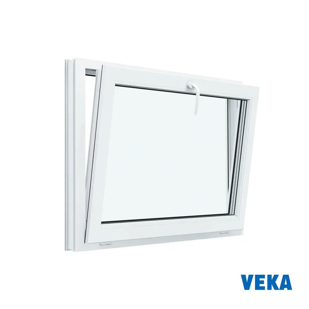 Пластиковое окно ПВХ Veka 500x700мм (ВхШ) фрамуга двухкамерный стеклопакет белый в Новочебоксарске — изображение 3