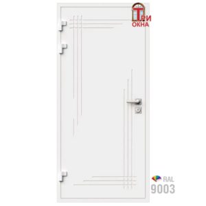 Морозостойкая входная утепленная дверь из дерева для коттеджа Termo Classic C2 227x86см левый цвет коричневый RAL 8017 в Новочебоксарске