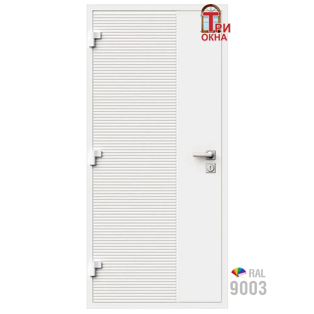 Морозостойкая входная утепленная дверь из дерева для коттеджа Elite Timber E35 207x96см левый цвет белый RAL9003 в Новочебоксарске — изображение 7