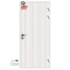 Морозостойкая входная утепленная дверь из дерева для коттеджа Elite Timber E38 207x96см правый цвет белый RAL9003 в Новочебоксарске