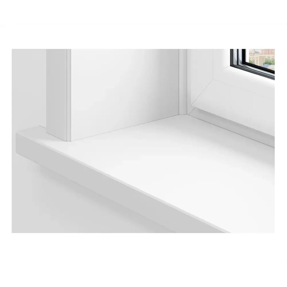 Подоконник пластиковый Moeller с заглушкой Clean-touch 1500x300мм белый clean-touch в Новочебоксарске — изображение 2