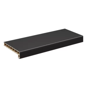 Подоконник пластиковый Moeller с заглушкой 2000x300мм чёрный clean-touch в Новочебоксарске